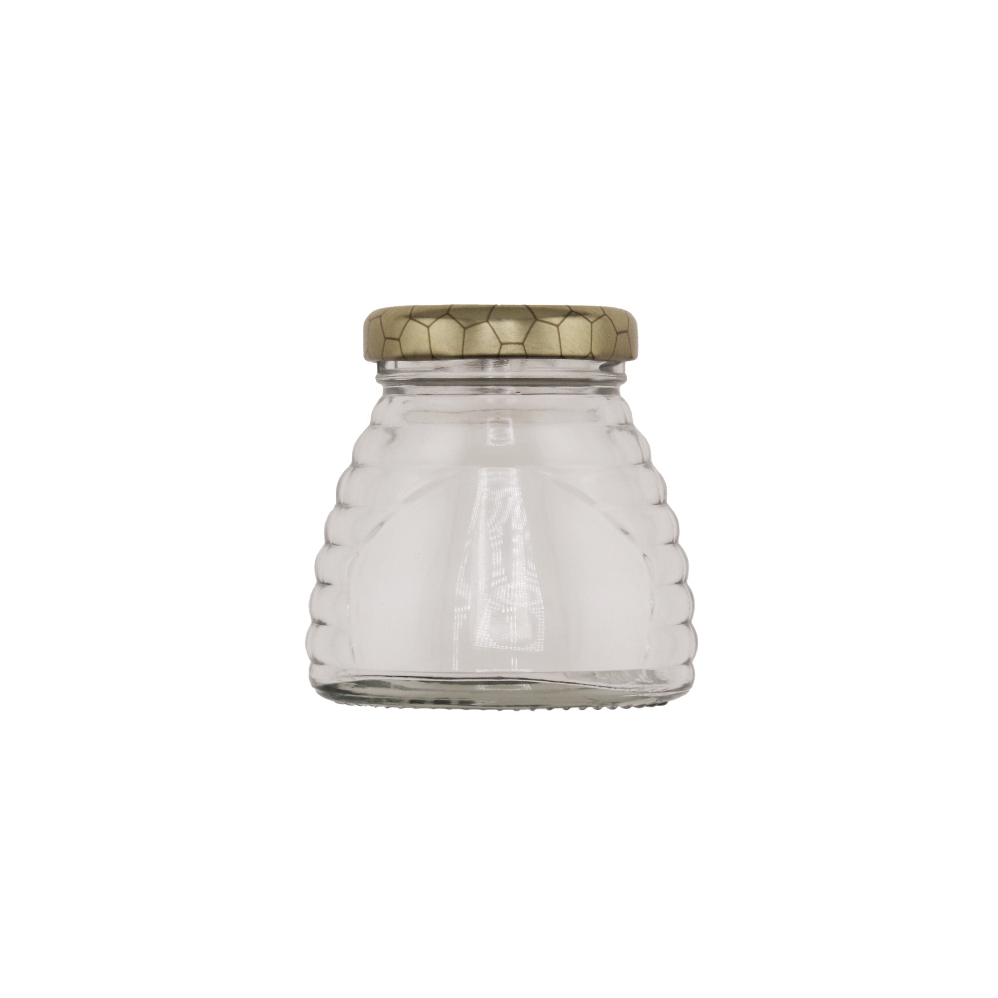 Clear Glass Classic Beehive Skep Jar with Lid 3 oz (24 Pack)