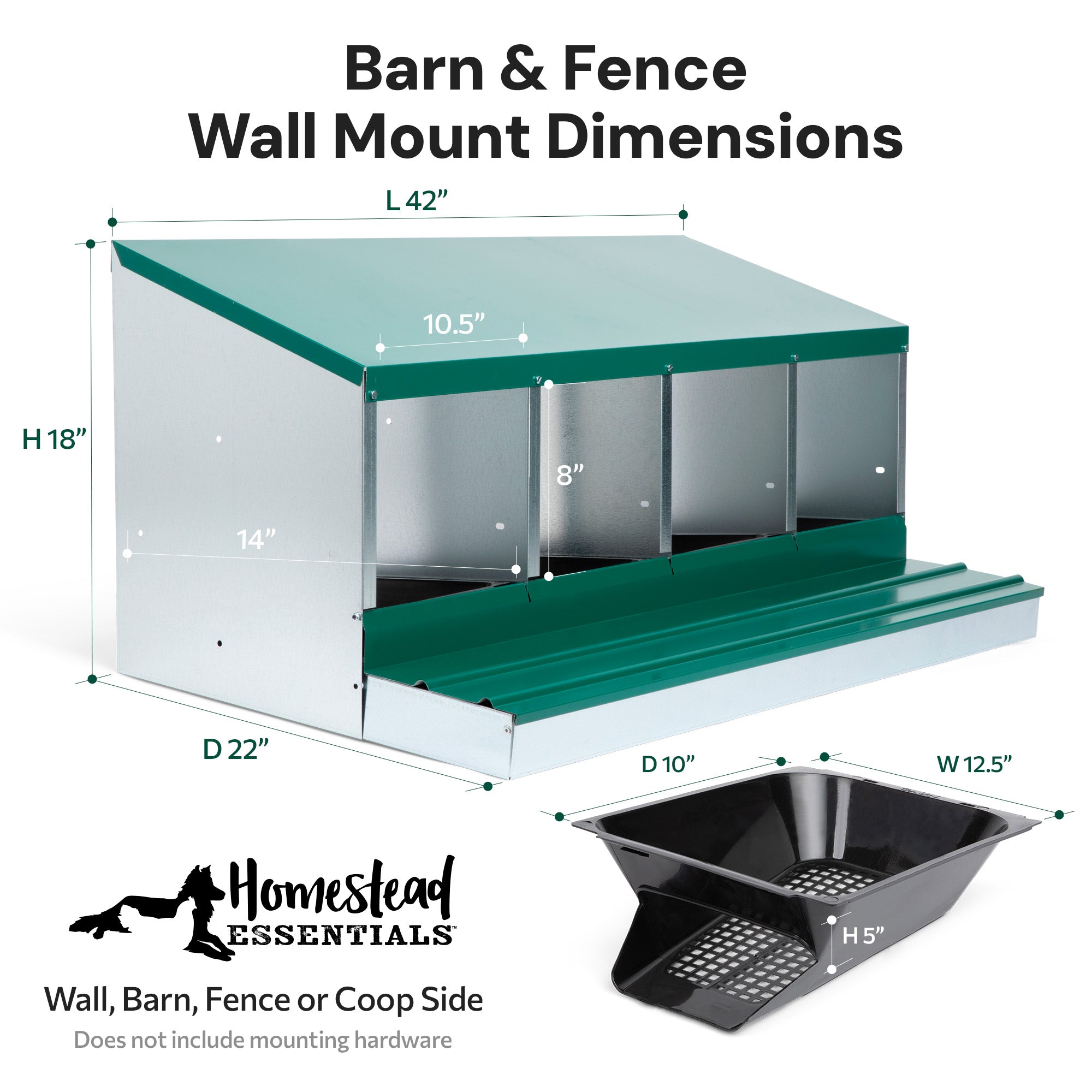 4 Compartment Pro Deluxe Chicken Nesting Box with Deluxe Trays