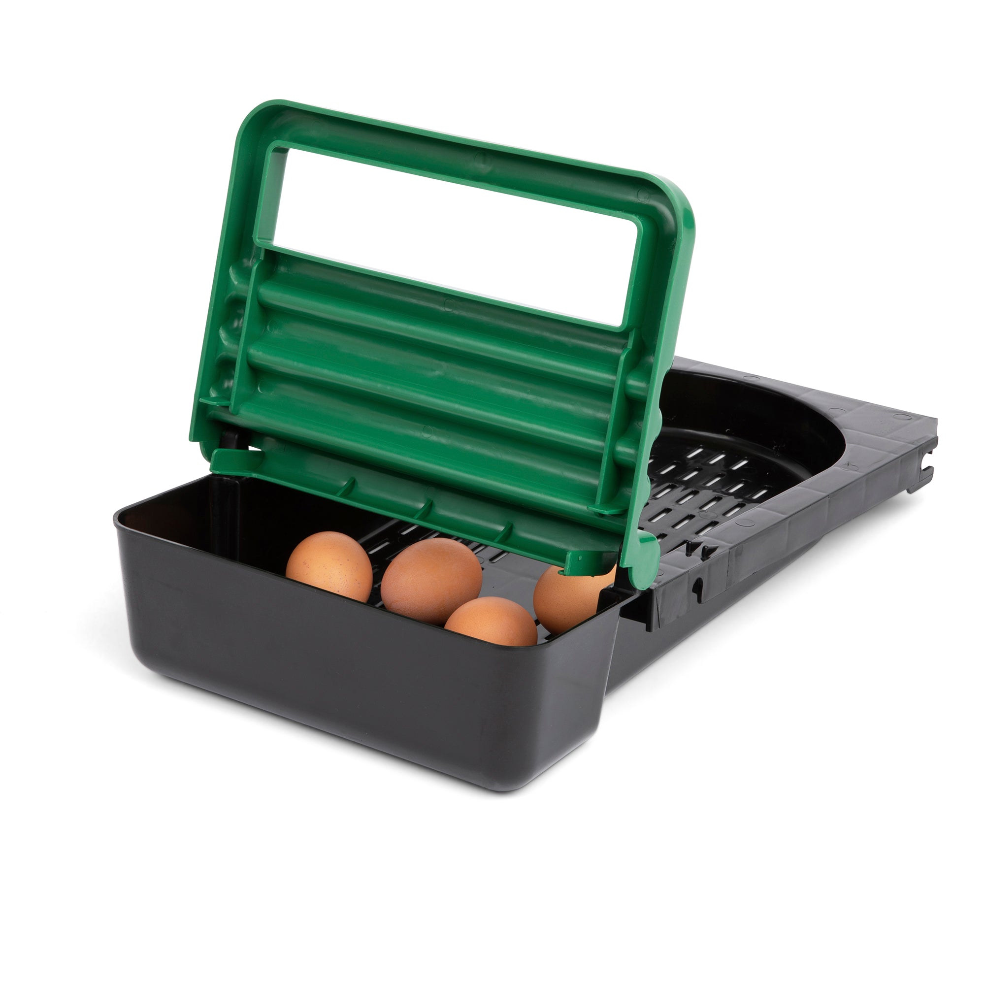 2 Compartment Reverse Roll Away/ Roll Out Chicken Nesting Box with Classic Trays/Lids & 2 Perches