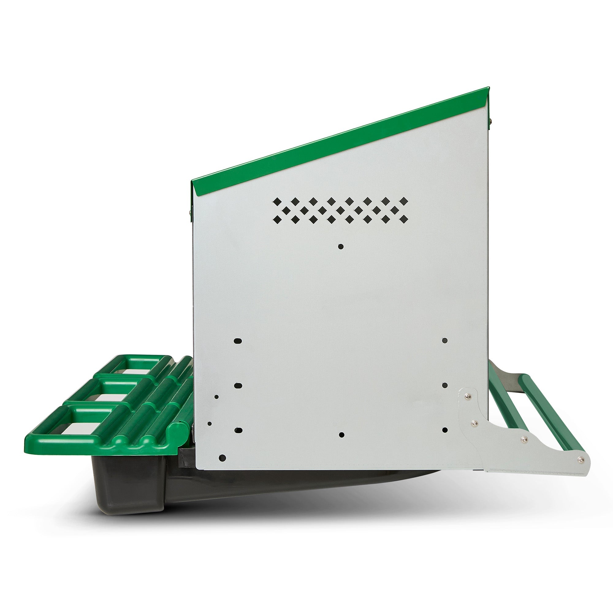 3 Compartment Reverse Roll Away/ Roll Out Chicken Nesting Box with Classic Trays/Lids & 2 Perches