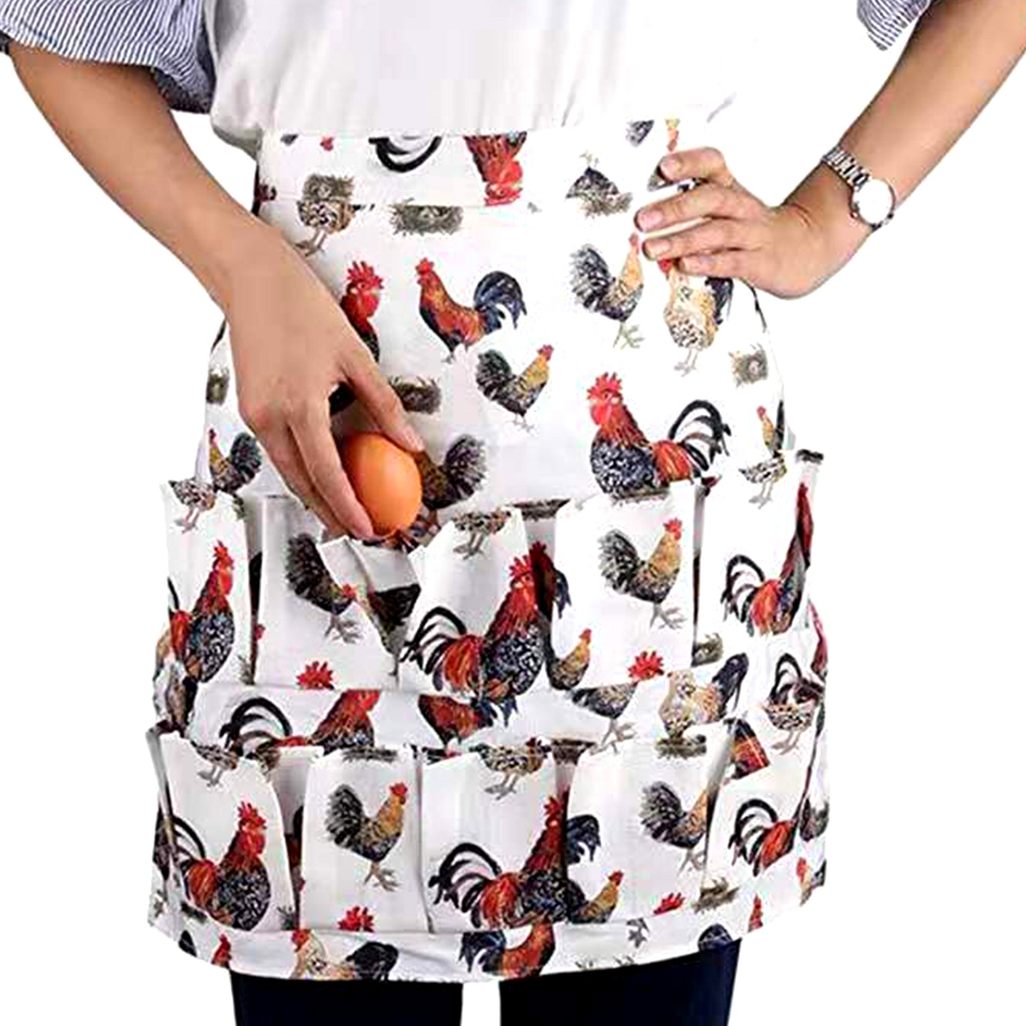 Homestead Hens Farmhouse Egg Collecting & Vegetable Picking Apron (12 Pockets)