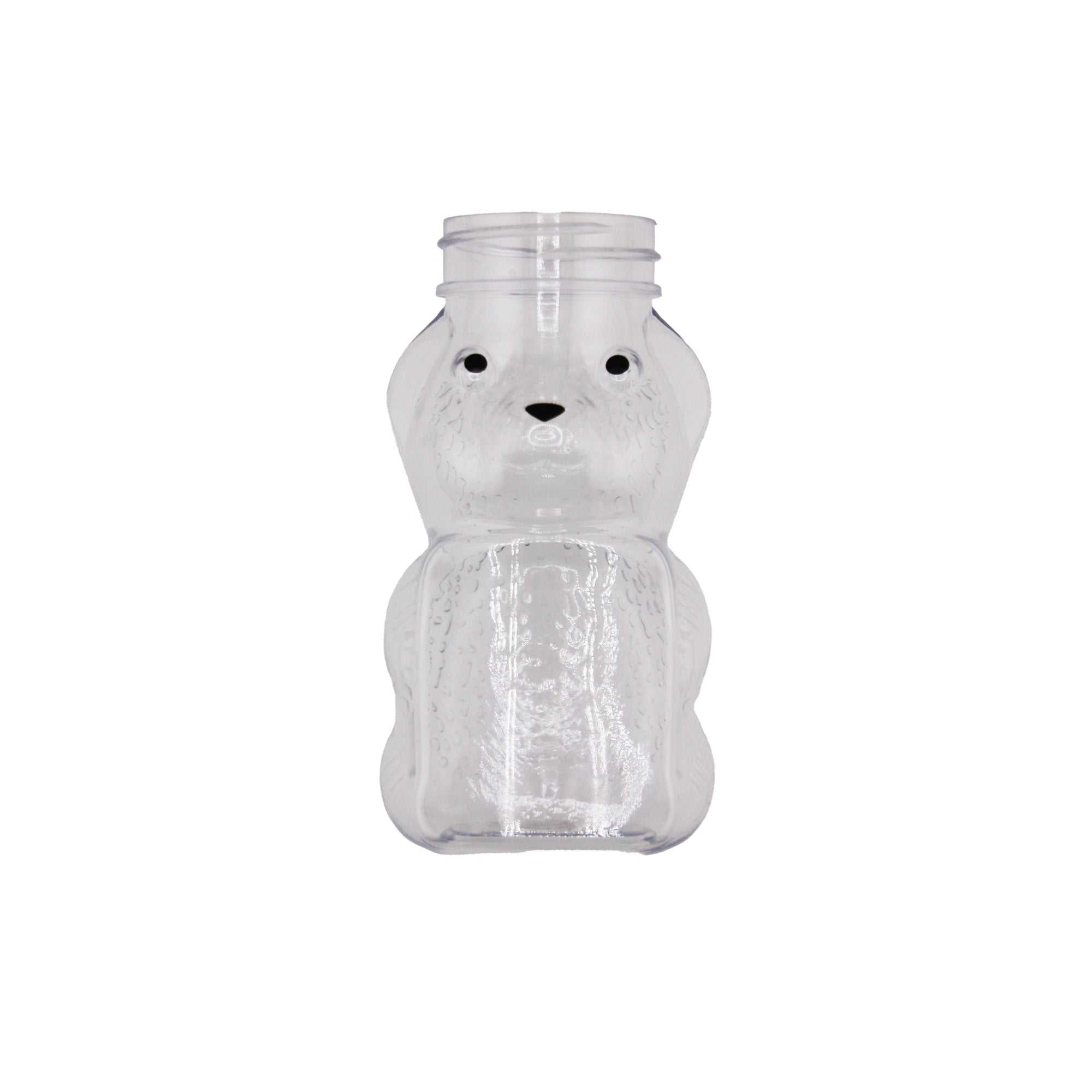 Clear Plastic Flat Belly Honey Bear Container  4 fl oz (50 Pack)