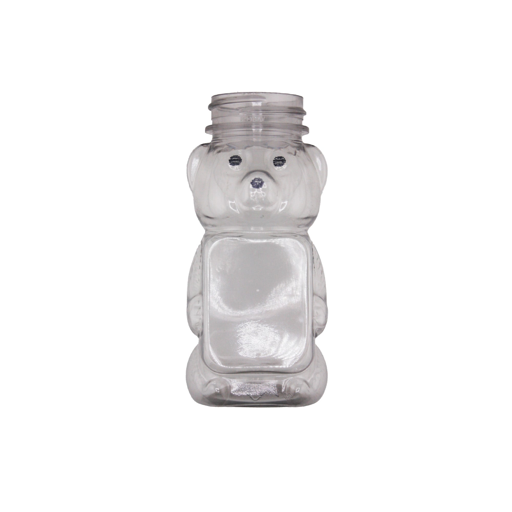 Clear Plastic Flat Belly Honey Bear Container  5.3 fl oz (50 Pack)