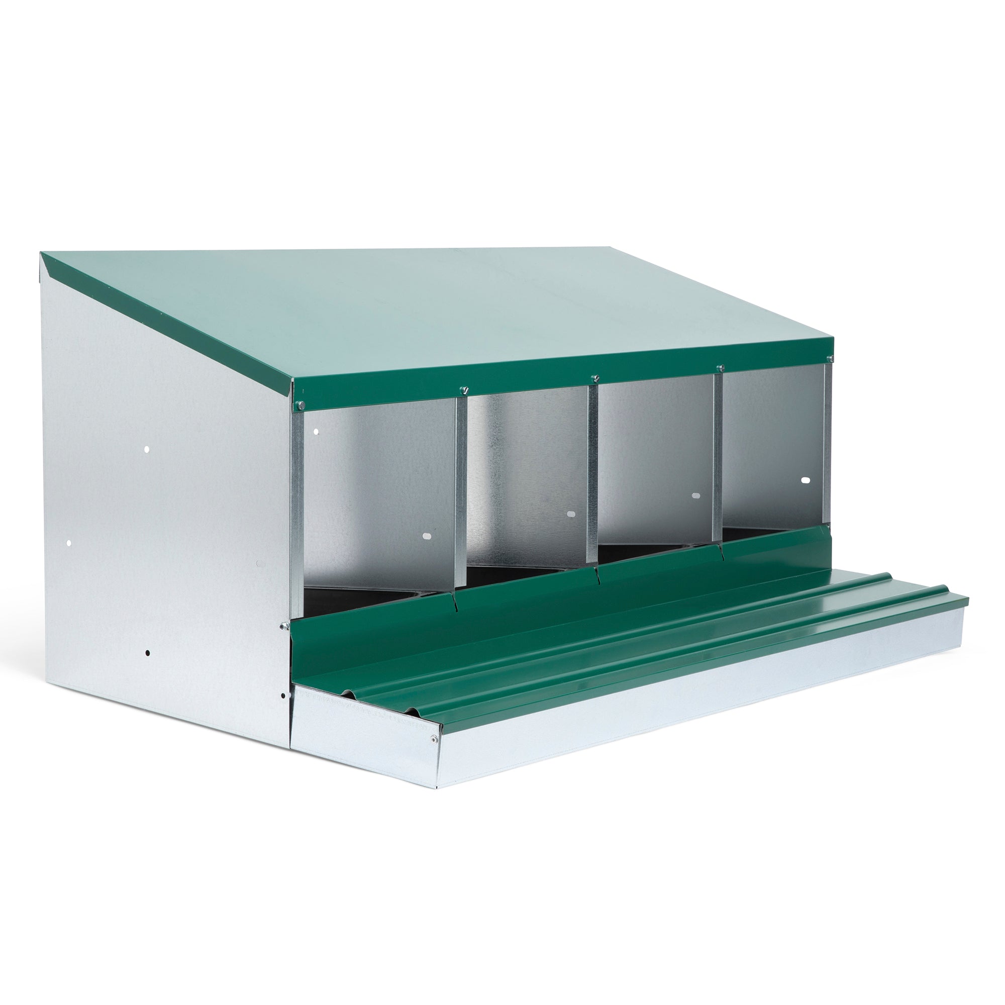 4 Compartment Pro Deluxe Chicken Nesting Box with Deluxe Trays
