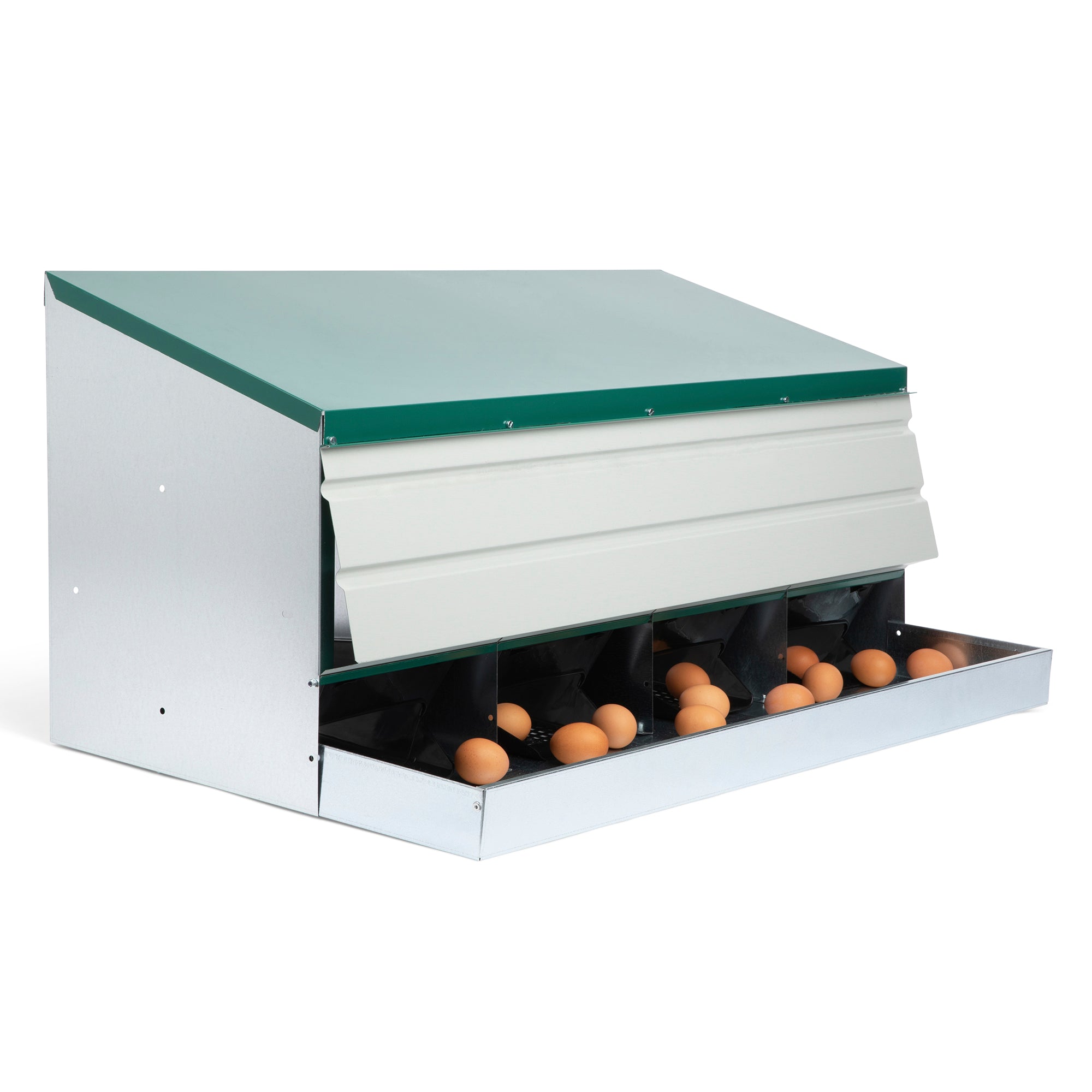 4 Compartment Pro Deluxe Chicken Nesting Box with Deluxe Trays